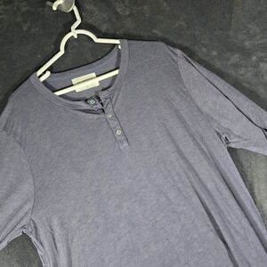 Sol Angeles‎ Mens XL Long Sleeve Henley Shirt Casual Top